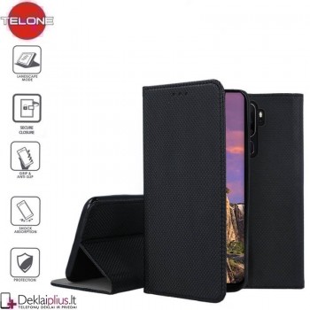 Telone smart magnet serijos atverčiamas dėklas - juodas (Oppo A9 2020)
